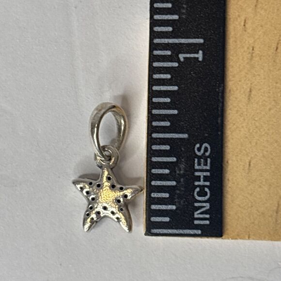 Authentic Pandora Sterling Silver Tropical Starfish Pendant charm 390403CZ - Picture 3 of 5
